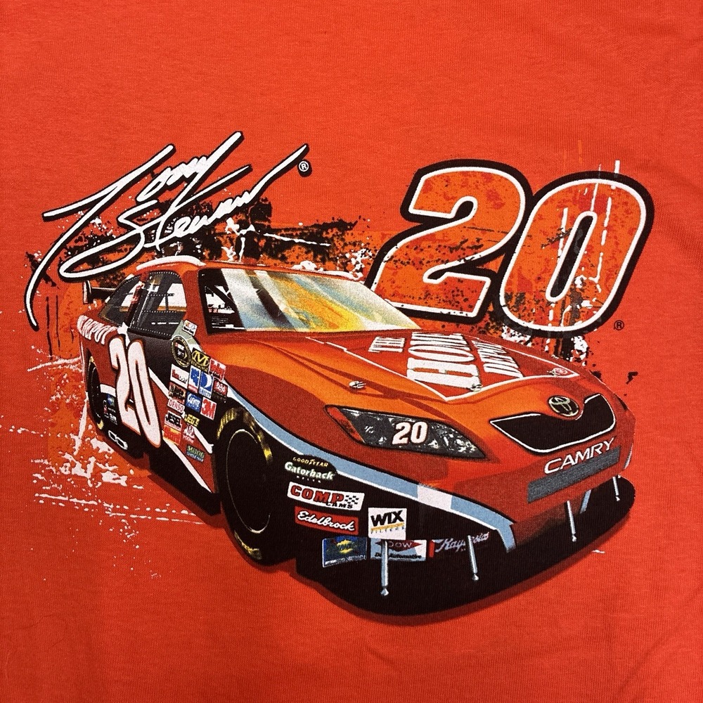 Vintage NASCAR Tony Stewart Men's Motor Racing T-shirt AOP Size Medium/Large